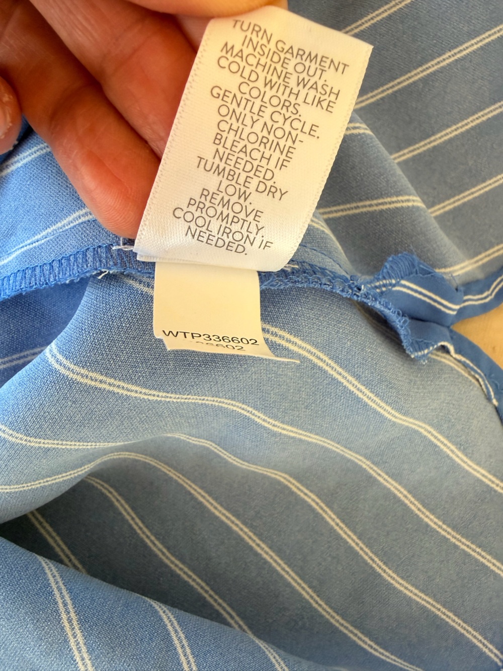 J. JILL BLUE OPAL DUAL PIN STRIPE WEAREVER EASY-CARE SATIN BUTTON FRONT SHIRT - Picture 10 of 11